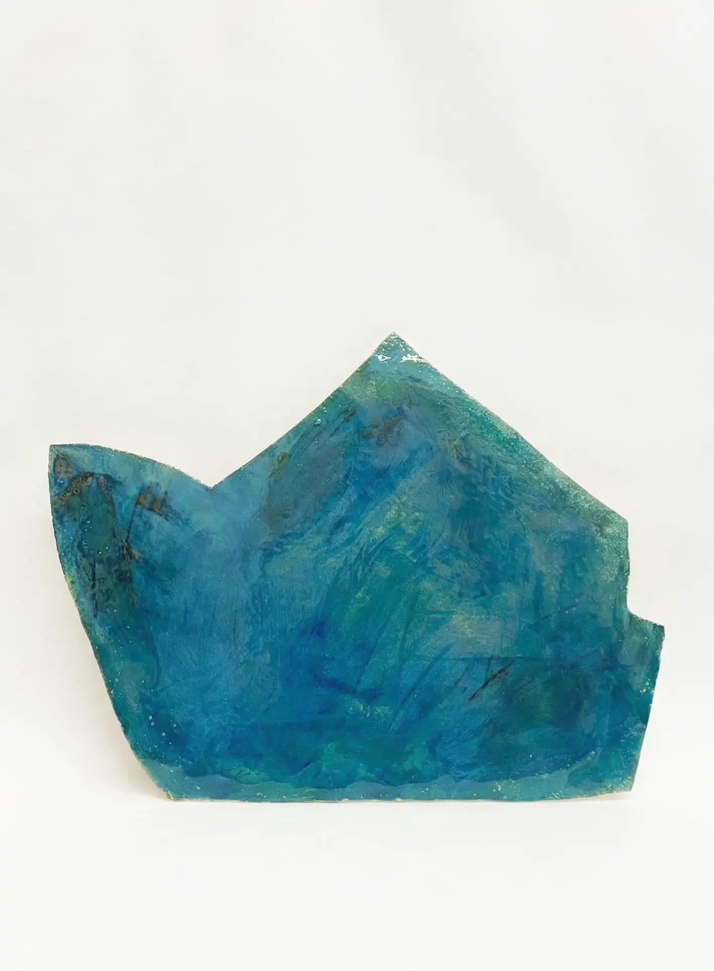 Keramik #16 – Hanna Maxi Schumacher | Handgefertigte Keramik Düsseldorf Keramik #16 von Hanna Maxi Schumacher – Petrol, 76 × 58 × 1,5 cm | Künstlerin Malerin Düsseldorf NRW Germany | Ceramic Art 2025